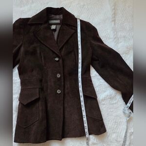 Banana Republic Dark Brown Suede Leather Jacket